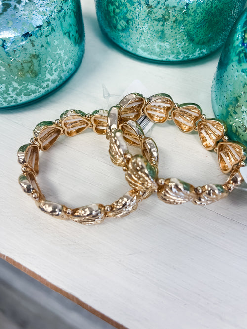 Seashell Bangle Bracelet