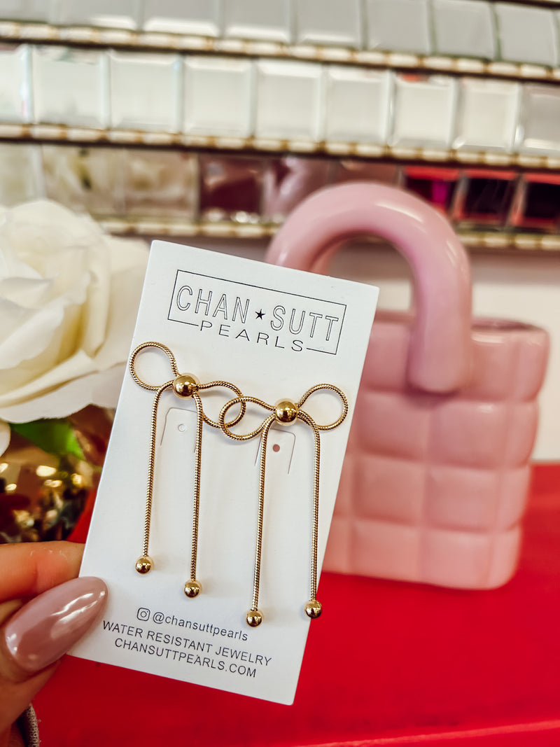 Bow Drop Earring
