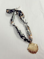 Scarf Necklace - Black Shell