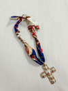 Scarf Necklace - Multi Pearl Cross