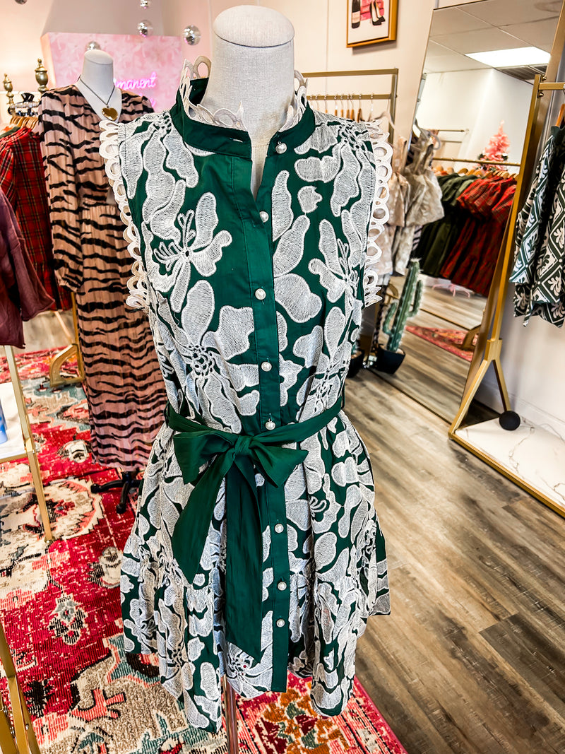 Callaway Gardens Dress - Hunter Green
