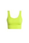 On The Move Crop Tank - Lime