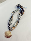 Scarf Necklace - Black Shell