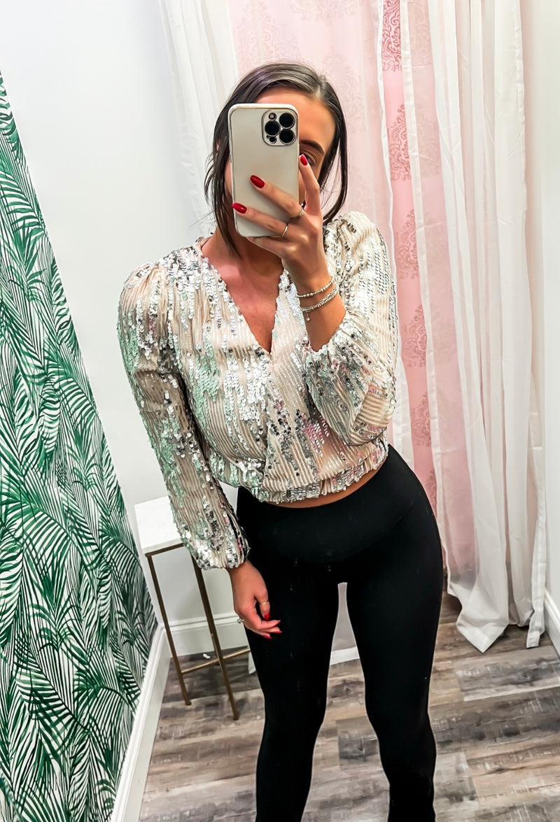 Night of All Nights Sequin Top