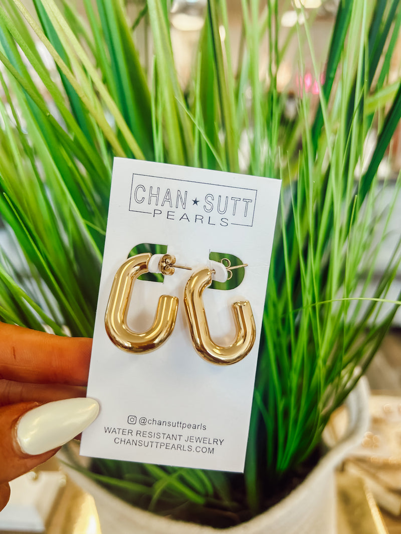 Oval Gold Hoops
