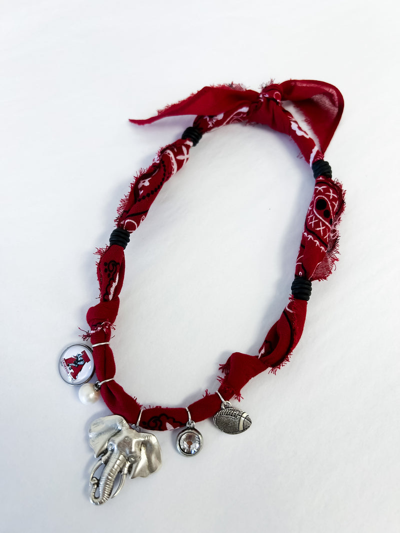 Gameday Scarf Necklace - Alabama