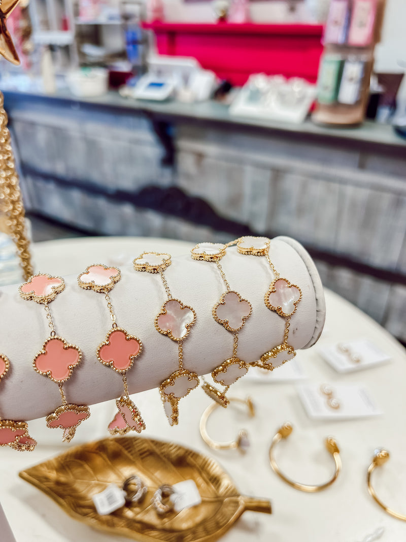 Clover Bracelet - White