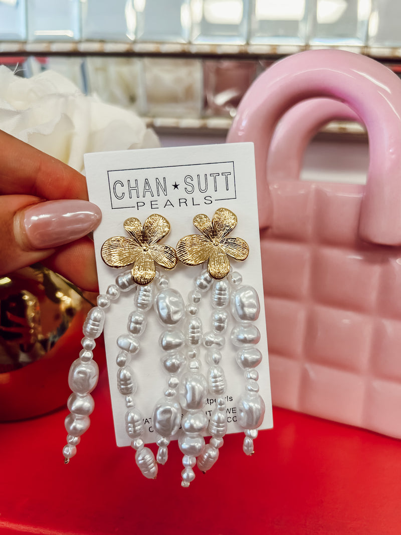 Flower Pearl Earring