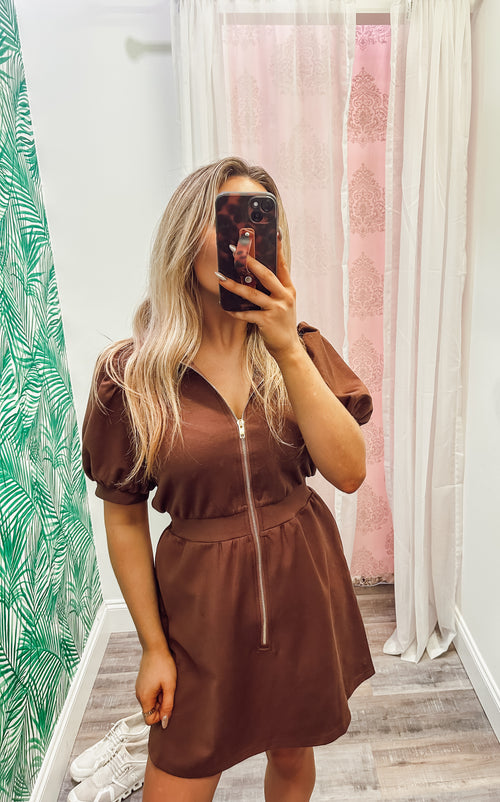 The Best Time Dress - Brown