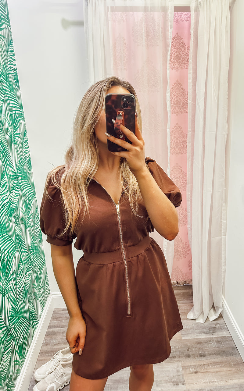 The Best Time Dress - Brown