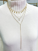Gold Filled Marquise Slide Necklace