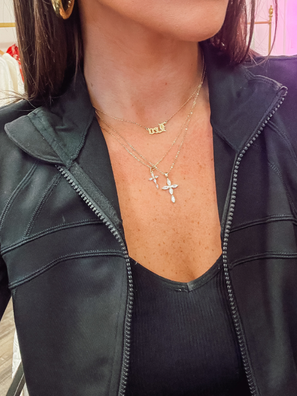 The Cara Cross Necklace - Medium