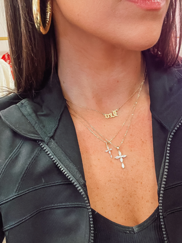 The Cara Cross Necklace - Medium