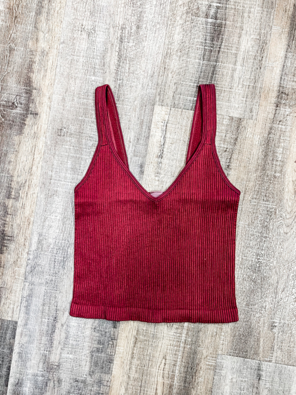 The Standard Tank - Thick Ribbed - Burgundy